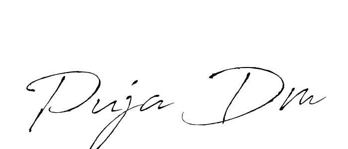 Also we have Puja Dm name is the best signature style. Create professional handwritten signature collection using Antro_Vectra autograph style. Puja Dm signature style 6 images and pictures png