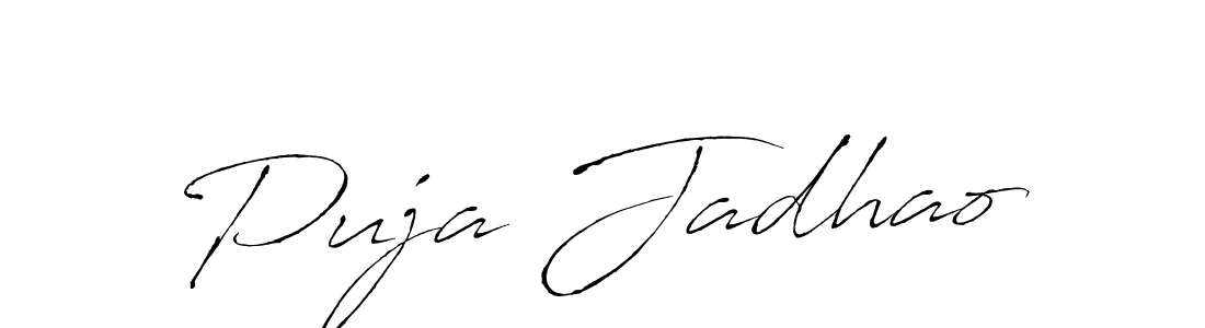 Make a beautiful signature design for name Puja Jadhao. With this signature (Antro_Vectra) style, you can create a handwritten signature for free. Puja Jadhao signature style 6 images and pictures png