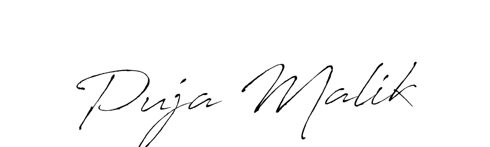 You should practise on your own different ways (Antro_Vectra) to write your name (Puja Malik) in signature. don't let someone else do it for you. Puja Malik signature style 6 images and pictures png