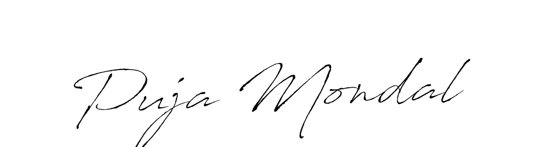 How to make Puja Mondal name signature. Use Antro_Vectra style for creating short signs online. This is the latest handwritten sign. Puja Mondal signature style 6 images and pictures png