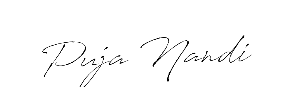 Use a signature maker to create a handwritten signature online. With this signature software, you can design (Antro_Vectra) your own signature for name Puja Nandi. Puja Nandi signature style 6 images and pictures png