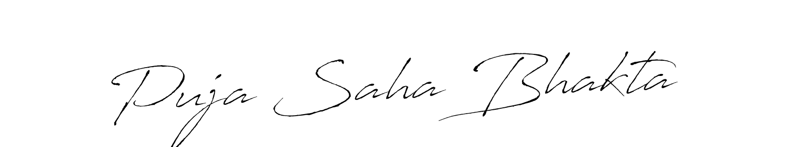 Similarly Antro_Vectra is the best handwritten signature design. Signature creator online .You can use it as an online autograph creator for name Puja Saha Bhakta. Puja Saha Bhakta signature style 6 images and pictures png