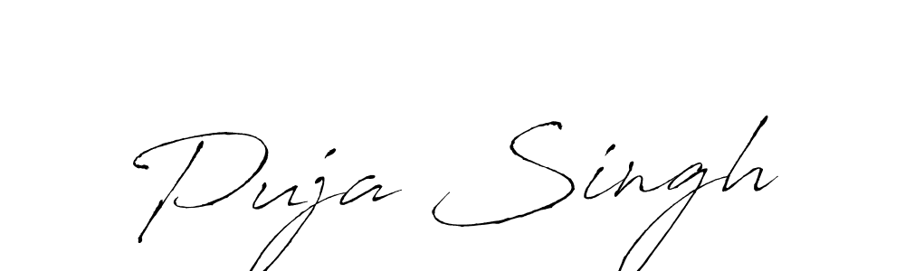 Create a beautiful signature design for name Puja Singh. With this signature (Antro_Vectra) fonts, you can make a handwritten signature for free. Puja Singh signature style 6 images and pictures png