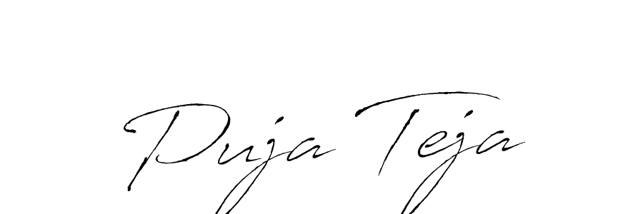 The best way (Antro_Vectra) to make a short signature is to pick only two or three words in your name. The name Puja Teja include a total of six letters. For converting this name. Puja Teja signature style 6 images and pictures png