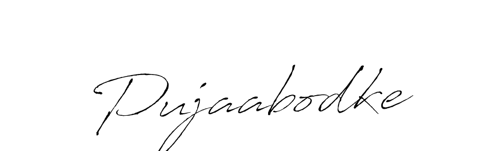 Design your own signature with our free online signature maker. With this signature software, you can create a handwritten (Antro_Vectra) signature for name Pujaabodke. Pujaabodke signature style 6 images and pictures png