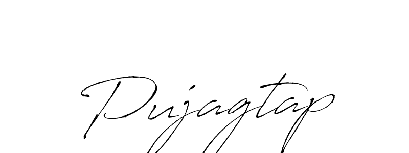 How to make Pujagtap signature? Antro_Vectra is a professional autograph style. Create handwritten signature for Pujagtap name. Pujagtap signature style 6 images and pictures png