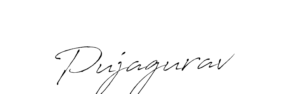 How to make Pujagurav name signature. Use Antro_Vectra style for creating short signs online. This is the latest handwritten sign. Pujagurav signature style 6 images and pictures png