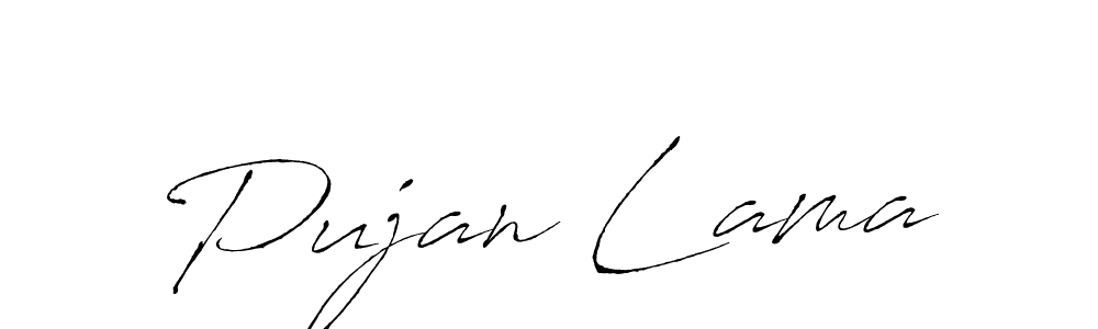 Design your own signature with our free online signature maker. With this signature software, you can create a handwritten (Antro_Vectra) signature for name Pujan Lama. Pujan Lama signature style 6 images and pictures png