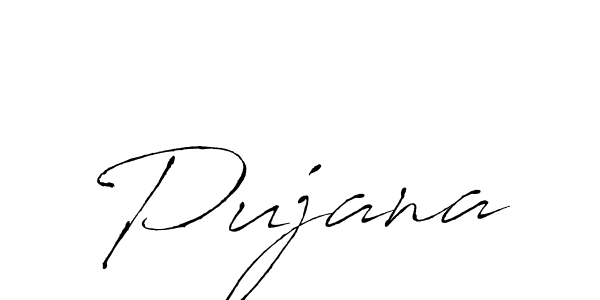 Make a beautiful signature design for name Pujana. With this signature (Antro_Vectra) style, you can create a handwritten signature for free. Pujana signature style 6 images and pictures png