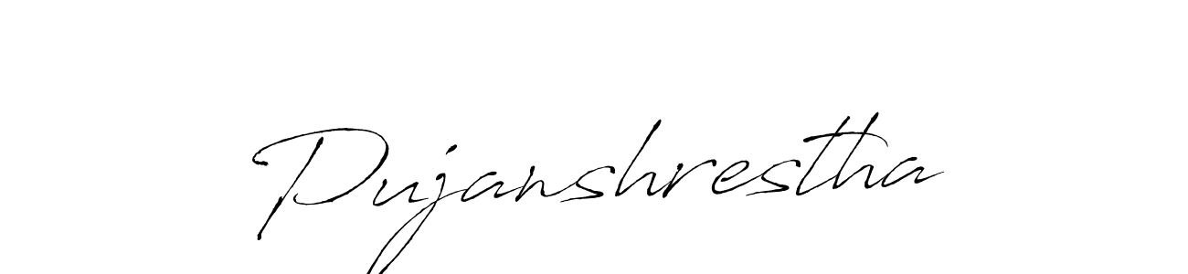 The best way (Antro_Vectra) to make a short signature is to pick only two or three words in your name. The name Pujanshrestha include a total of six letters. For converting this name. Pujanshrestha signature style 6 images and pictures png