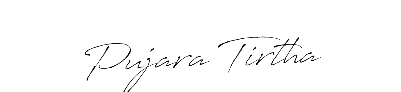 Antro_Vectra is a professional signature style that is perfect for those who want to add a touch of class to their signature. It is also a great choice for those who want to make their signature more unique. Get Pujara Tirtha name to fancy signature for free. Pujara Tirtha signature style 6 images and pictures png