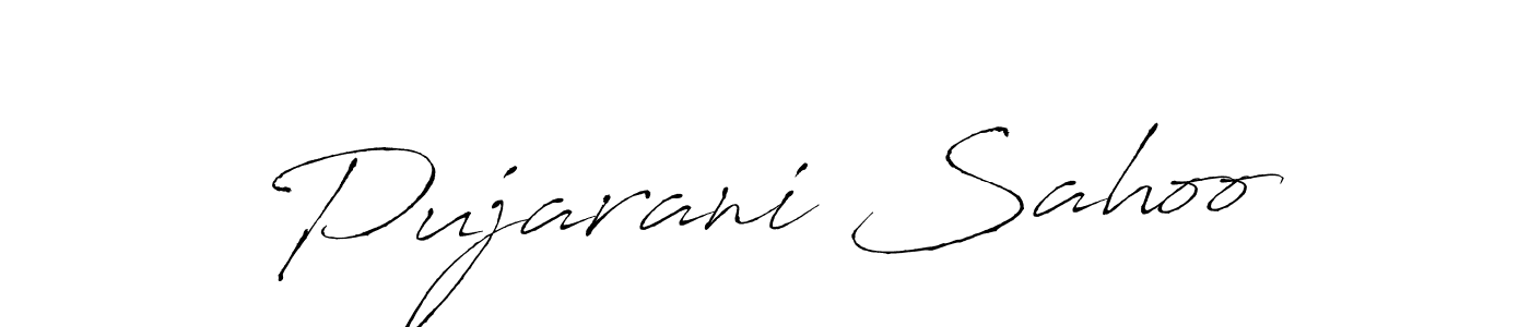 Pujarani Sahoo stylish signature style. Best Handwritten Sign (Antro_Vectra) for my name. Handwritten Signature Collection Ideas for my name Pujarani Sahoo. Pujarani Sahoo signature style 6 images and pictures png