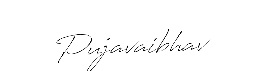 How to make Pujavaibhav name signature. Use Antro_Vectra style for creating short signs online. This is the latest handwritten sign. Pujavaibhav signature style 6 images and pictures png