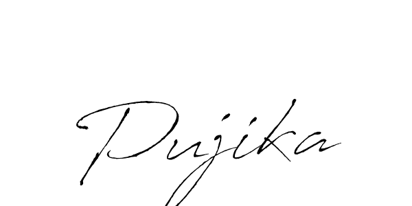 How to make Pujika signature? Antro_Vectra is a professional autograph style. Create handwritten signature for Pujika name. Pujika signature style 6 images and pictures png