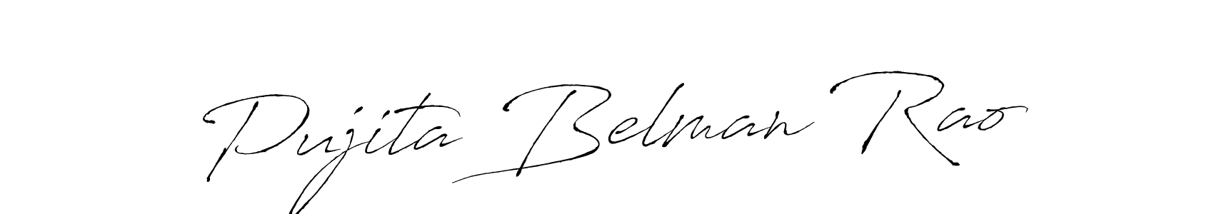 if you are searching for the best signature style for your name Pujita Belman Rao. so please give up your signature search. here we have designed multiple signature styles  using Antro_Vectra. Pujita Belman Rao signature style 6 images and pictures png