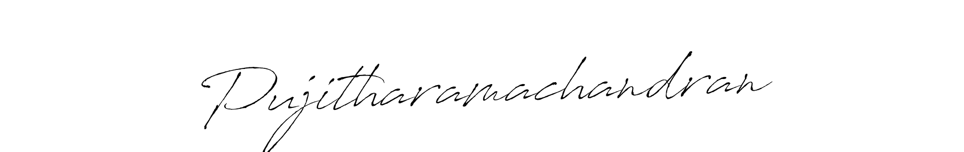 Pujitharamachandran stylish signature style. Best Handwritten Sign (Antro_Vectra) for my name. Handwritten Signature Collection Ideas for my name Pujitharamachandran. Pujitharamachandran signature style 6 images and pictures png