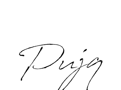 Design your own signature with our free online signature maker. With this signature software, you can create a handwritten (Antro_Vectra) signature for name Pujq. Pujq signature style 6 images and pictures png
