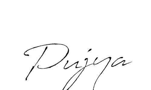 Design your own signature with our free online signature maker. With this signature software, you can create a handwritten (Antro_Vectra) signature for name Pujya. Pujya signature style 6 images and pictures png