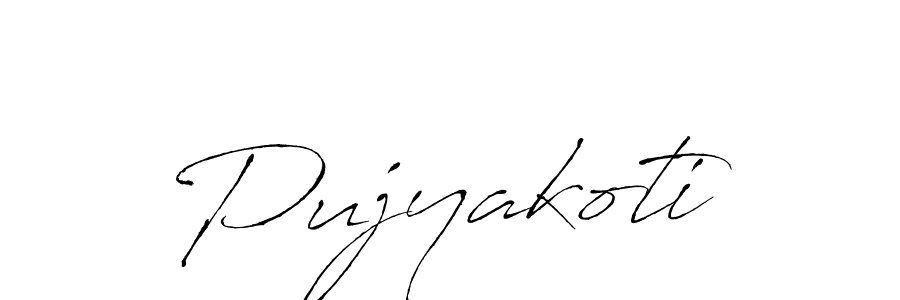 Design your own signature with our free online signature maker. With this signature software, you can create a handwritten (Antro_Vectra) signature for name Pujyakoti. Pujyakoti signature style 6 images and pictures png