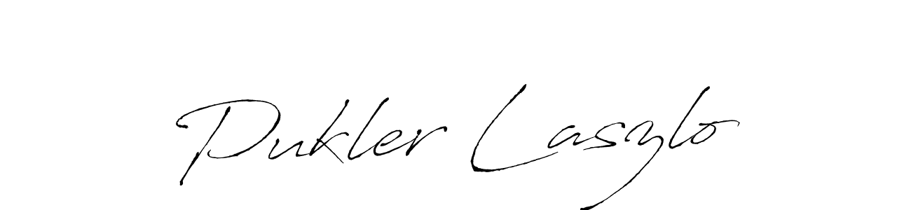 Pukler Laszlo stylish signature style. Best Handwritten Sign (Antro_Vectra) for my name. Handwritten Signature Collection Ideas for my name Pukler Laszlo. Pukler Laszlo signature style 6 images and pictures png