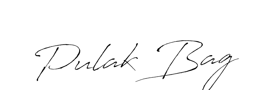 Make a beautiful signature design for name Pulak Bag. With this signature (Antro_Vectra) style, you can create a handwritten signature for free. Pulak Bag signature style 6 images and pictures png