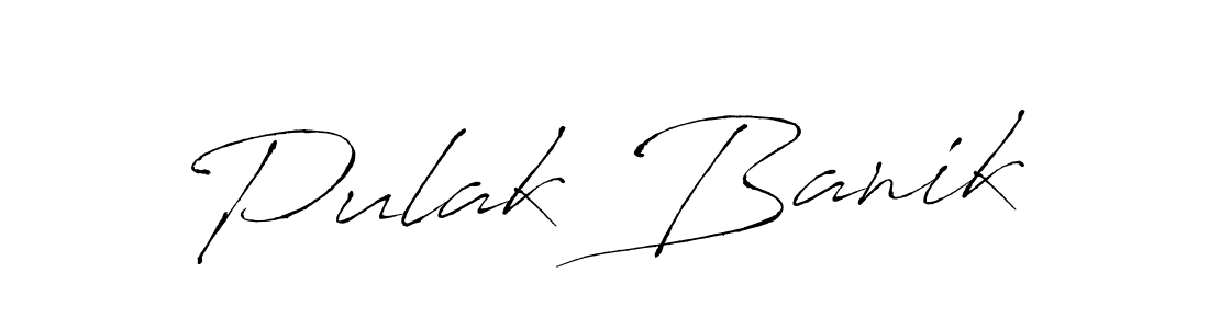 Antro_Vectra is a professional signature style that is perfect for those who want to add a touch of class to their signature. It is also a great choice for those who want to make their signature more unique. Get Pulak Banik name to fancy signature for free. Pulak Banik signature style 6 images and pictures png