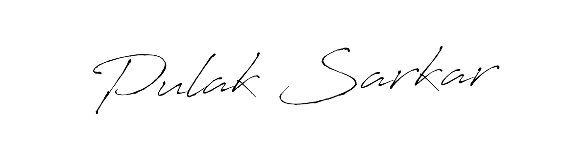 Create a beautiful signature design for name Pulak Sarkar. With this signature (Antro_Vectra) fonts, you can make a handwritten signature for free. Pulak Sarkar signature style 6 images and pictures png