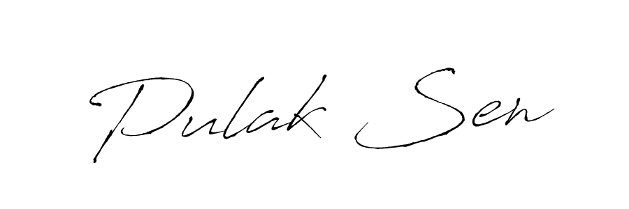 Create a beautiful signature design for name Pulak Sen. With this signature (Antro_Vectra) fonts, you can make a handwritten signature for free. Pulak Sen signature style 6 images and pictures png