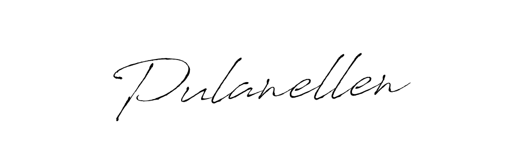 Use a signature maker to create a handwritten signature online. With this signature software, you can design (Antro_Vectra) your own signature for name Pulanellen. Pulanellen signature style 6 images and pictures png
