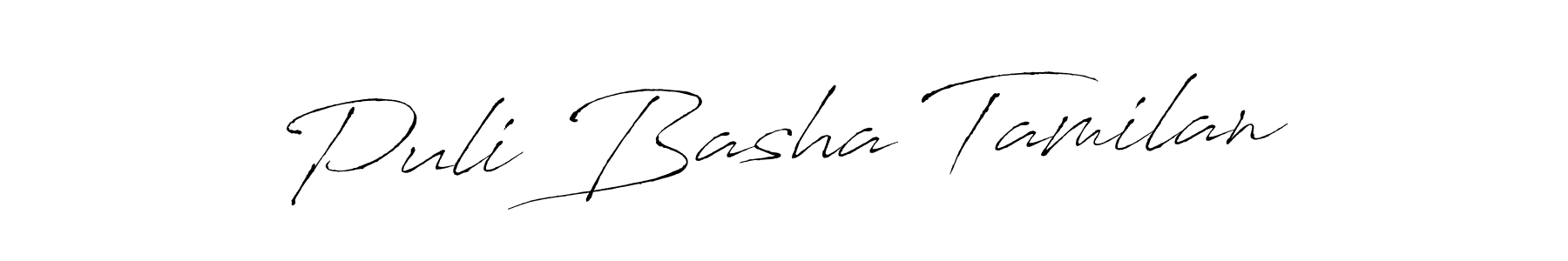 Design your own signature with our free online signature maker. With this signature software, you can create a handwritten (Antro_Vectra) signature for name Puli Basha Tamilan. Puli Basha Tamilan signature style 6 images and pictures png