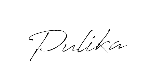 Antro_Vectra is a professional signature style that is perfect for those who want to add a touch of class to their signature. It is also a great choice for those who want to make their signature more unique. Get Pulika name to fancy signature for free. Pulika signature style 6 images and pictures png