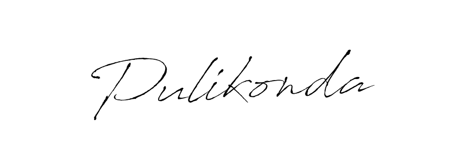Create a beautiful signature design for name Pulikonda. With this signature (Antro_Vectra) fonts, you can make a handwritten signature for free. Pulikonda signature style 6 images and pictures png