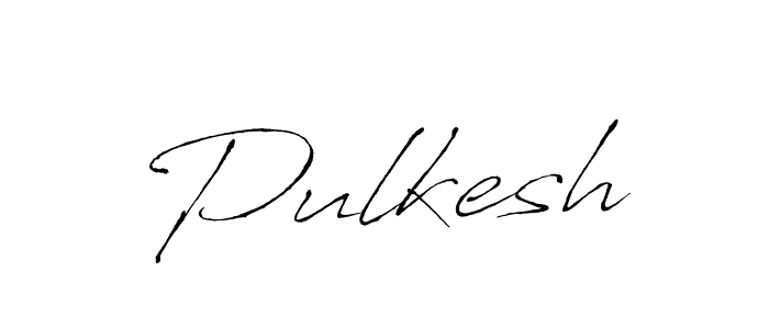 Make a beautiful signature design for name Pulkesh. With this signature (Antro_Vectra) style, you can create a handwritten signature for free. Pulkesh signature style 6 images and pictures png