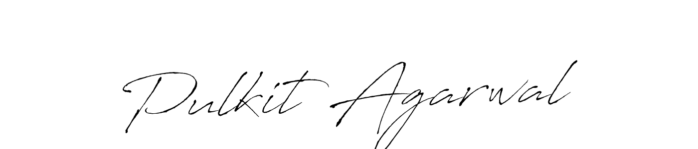 Create a beautiful signature design for name Pulkit Agarwal. With this signature (Antro_Vectra) fonts, you can make a handwritten signature for free. Pulkit Agarwal signature style 6 images and pictures png