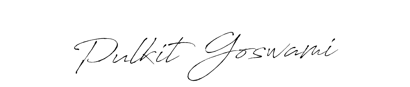 How to make Pulkit Goswami name signature. Use Antro_Vectra style for creating short signs online. This is the latest handwritten sign. Pulkit Goswami signature style 6 images and pictures png