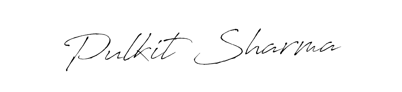 How to make Pulkit Sharma name signature. Use Antro_Vectra style for creating short signs online. This is the latest handwritten sign. Pulkit Sharma signature style 6 images and pictures png