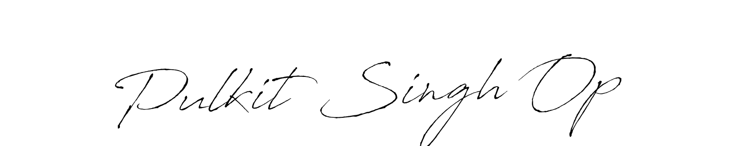 Make a beautiful signature design for name Pulkit Singh Op. With this signature (Antro_Vectra) style, you can create a handwritten signature for free. Pulkit Singh Op signature style 6 images and pictures png