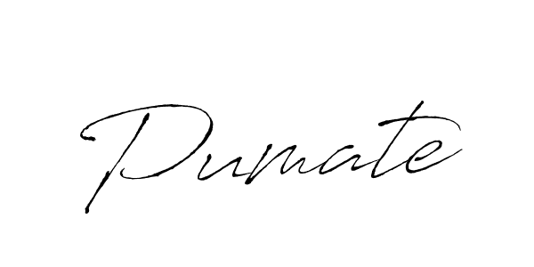 Pumate stylish signature style. Best Handwritten Sign (Antro_Vectra) for my name. Handwritten Signature Collection Ideas for my name Pumate. Pumate signature style 6 images and pictures png