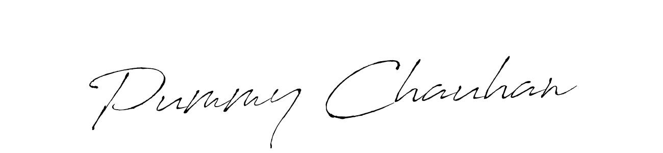 Design your own signature with our free online signature maker. With this signature software, you can create a handwritten (Antro_Vectra) signature for name Pummy Chauhan. Pummy Chauhan signature style 6 images and pictures png