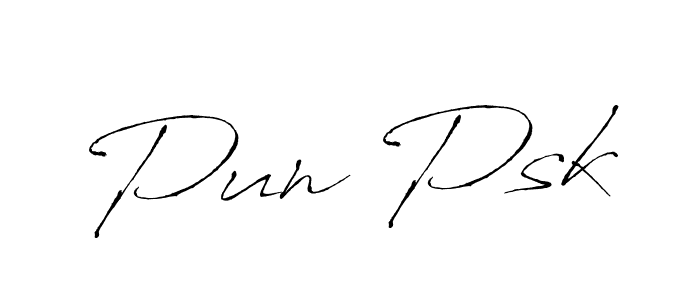 How to make Pun Psk signature? Antro_Vectra is a professional autograph style. Create handwritten signature for Pun Psk name. Pun Psk signature style 6 images and pictures png