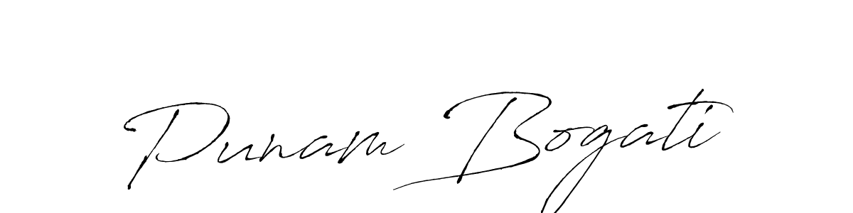 Make a beautiful signature design for name Punam Bogati. With this signature (Antro_Vectra) style, you can create a handwritten signature for free. Punam Bogati signature style 6 images and pictures png