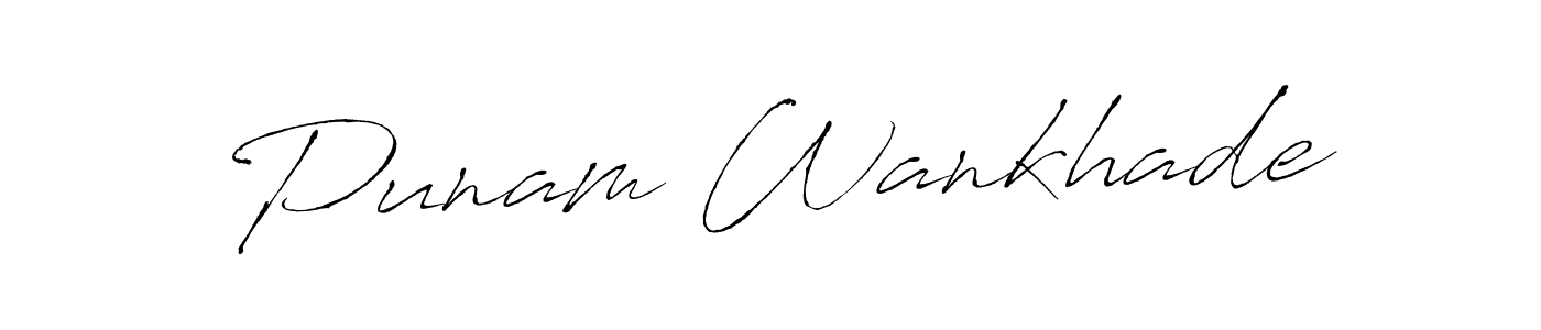 Antro_Vectra is a professional signature style that is perfect for those who want to add a touch of class to their signature. It is also a great choice for those who want to make their signature more unique. Get Punam Wankhade name to fancy signature for free. Punam Wankhade signature style 6 images and pictures png