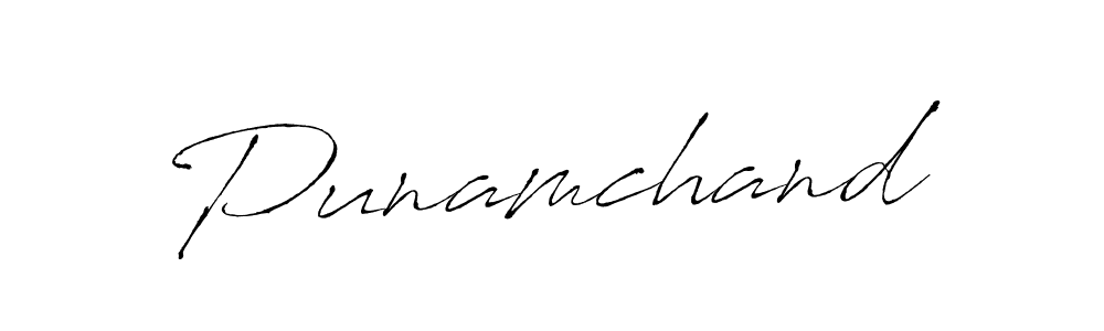 Make a beautiful signature design for name Punamchand. With this signature (Antro_Vectra) style, you can create a handwritten signature for free. Punamchand signature style 6 images and pictures png