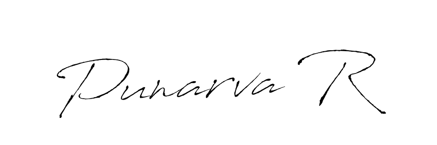 Create a beautiful signature design for name Punarva R. With this signature (Antro_Vectra) fonts, you can make a handwritten signature for free. Punarva R signature style 6 images and pictures png