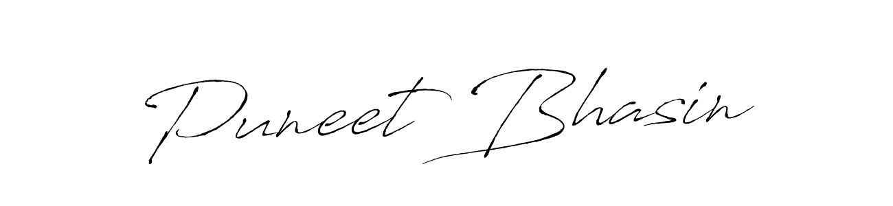 Puneet Bhasin stylish signature style. Best Handwritten Sign (Antro_Vectra) for my name. Handwritten Signature Collection Ideas for my name Puneet Bhasin. Puneet Bhasin signature style 6 images and pictures png