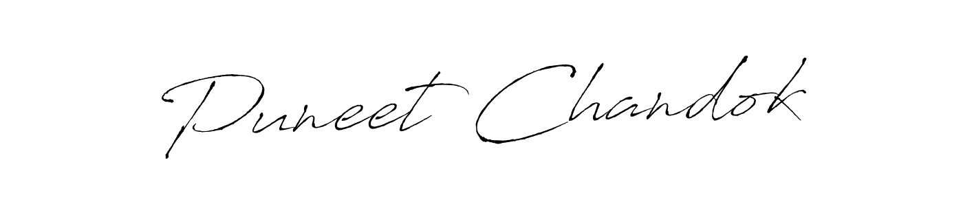 Puneet Chandok stylish signature style. Best Handwritten Sign (Antro_Vectra) for my name. Handwritten Signature Collection Ideas for my name Puneet Chandok. Puneet Chandok signature style 6 images and pictures png