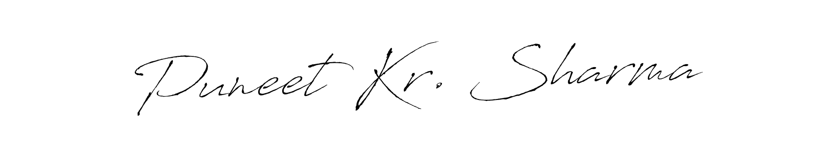 Create a beautiful signature design for name Puneet Kr. Sharma. With this signature (Antro_Vectra) fonts, you can make a handwritten signature for free. Puneet Kr. Sharma signature style 6 images and pictures png