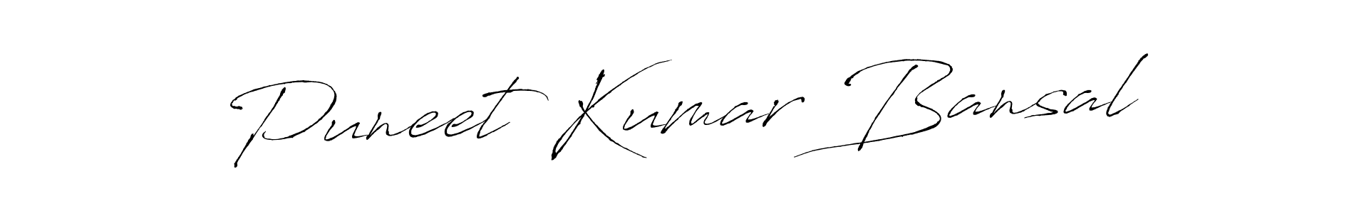 Make a beautiful signature design for name Puneet Kumar Bansal. With this signature (Antro_Vectra) style, you can create a handwritten signature for free. Puneet Kumar Bansal signature style 6 images and pictures png