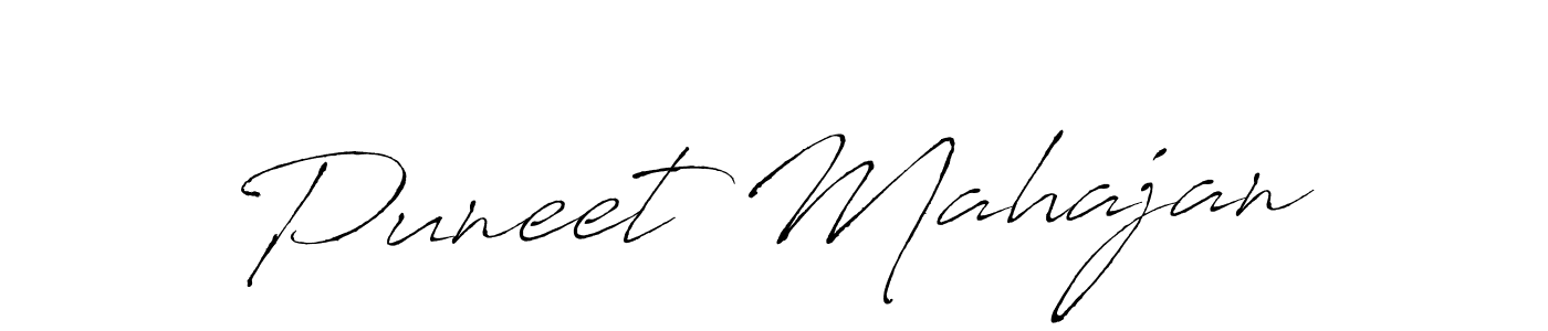 Antro_Vectra is a professional signature style that is perfect for those who want to add a touch of class to their signature. It is also a great choice for those who want to make their signature more unique. Get Puneet Mahajan name to fancy signature for free. Puneet Mahajan signature style 6 images and pictures png