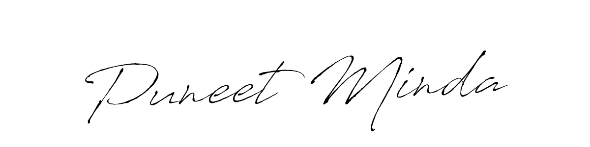How to make Puneet Minda name signature. Use Antro_Vectra style for creating short signs online. This is the latest handwritten sign. Puneet Minda signature style 6 images and pictures png
